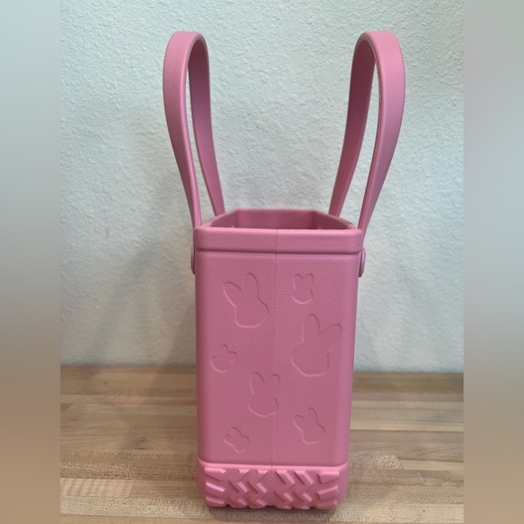 New Bitty Bogg Bag I Peep You Bubblegum Pink Bunny Rabbit Easter Beach Tote - Picture 7 of 11
